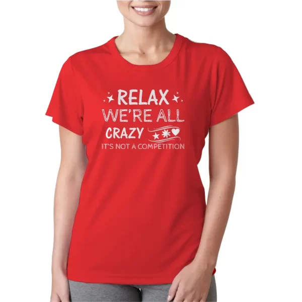 Camiseta feminina, modelo baby look, estampa Relax - Image 5