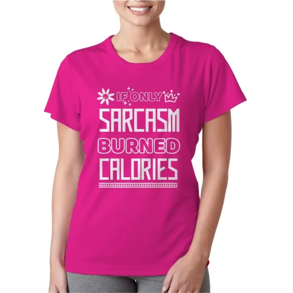 Camiseta feminina, modelo baby look, estampa Sarcasm - Image 3