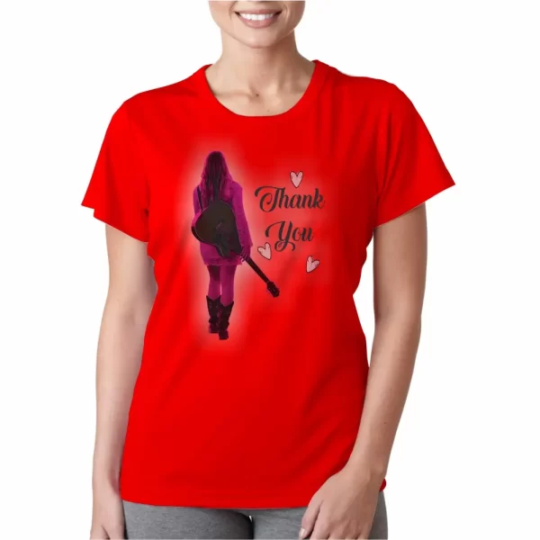 Camiseta feminina, modelo baby look, estampa thank you - Image 5