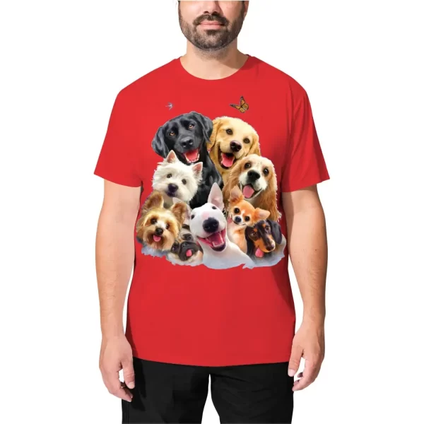 Camiseta Modelo Tradicional, Estampa Família de Cães - Image 5