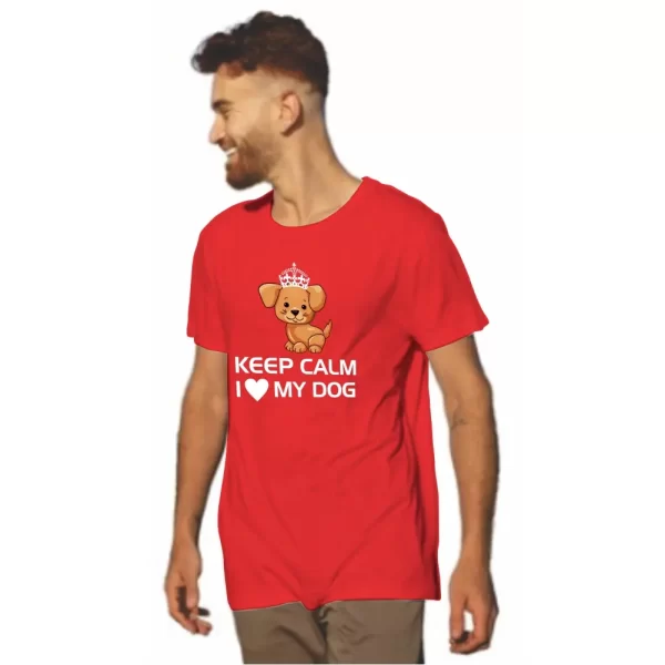 Camiseta Modelo Tradicional, Estampa Keep Calm I Love My Dog - Image 5